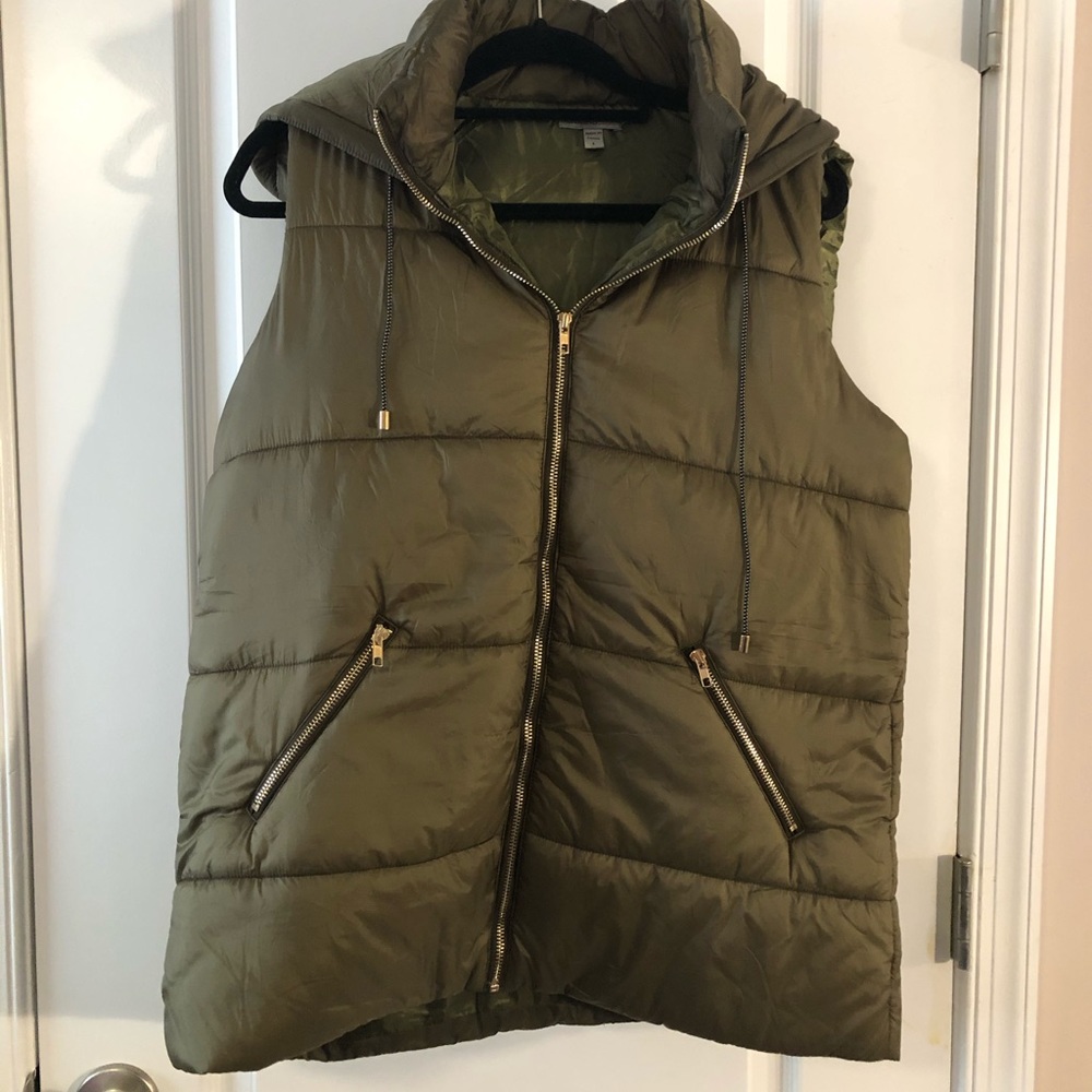 Olive Green Puffer Vest